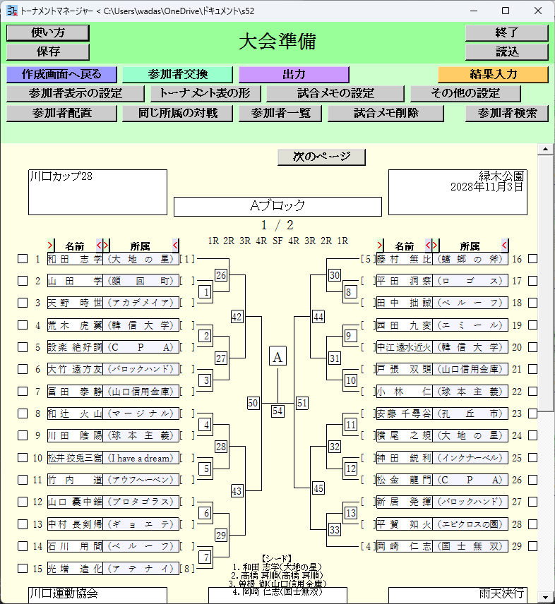 大会準備
