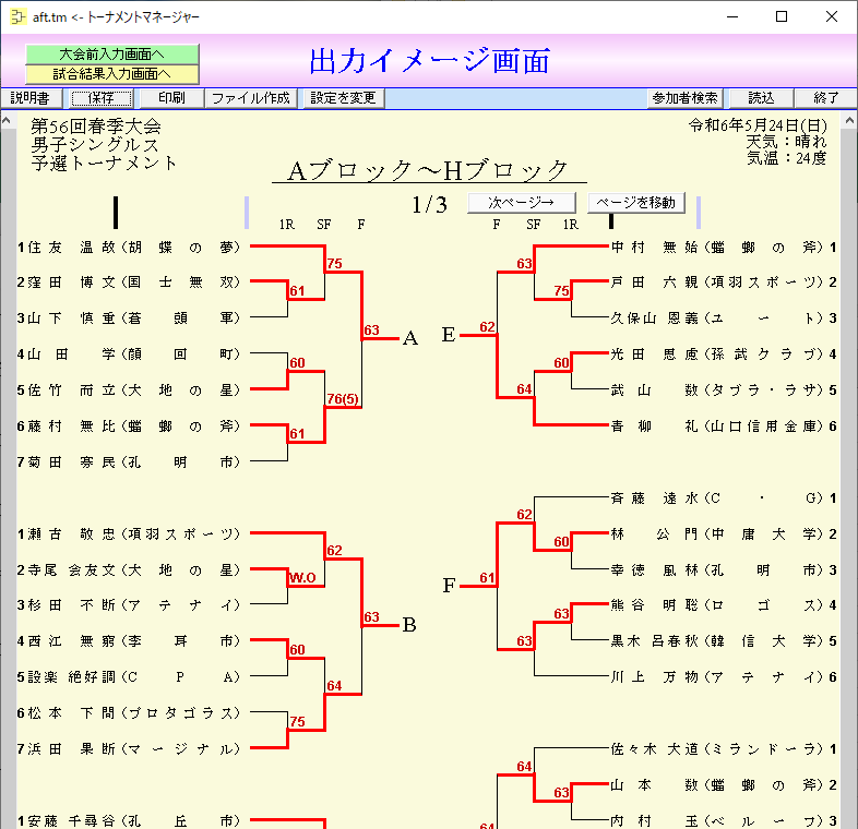 線の上部に表示・入力